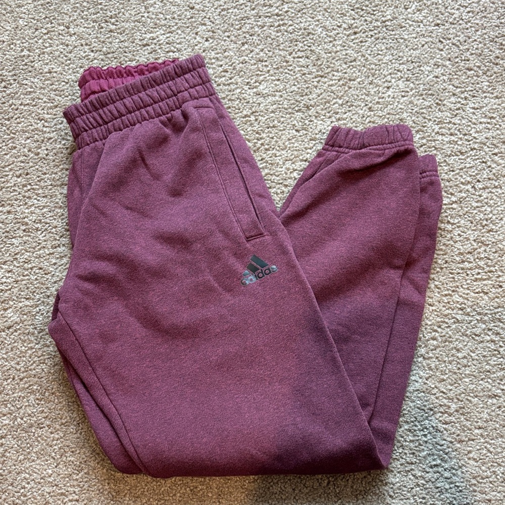 Adidas Burgundy Joggers